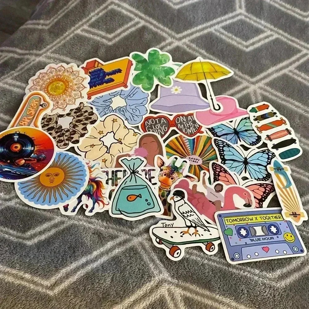 ๐ 2/$15 pack of 27 Mystery Variety Feminine Trendy Aesthetic Stickers - Picture 1 of 1